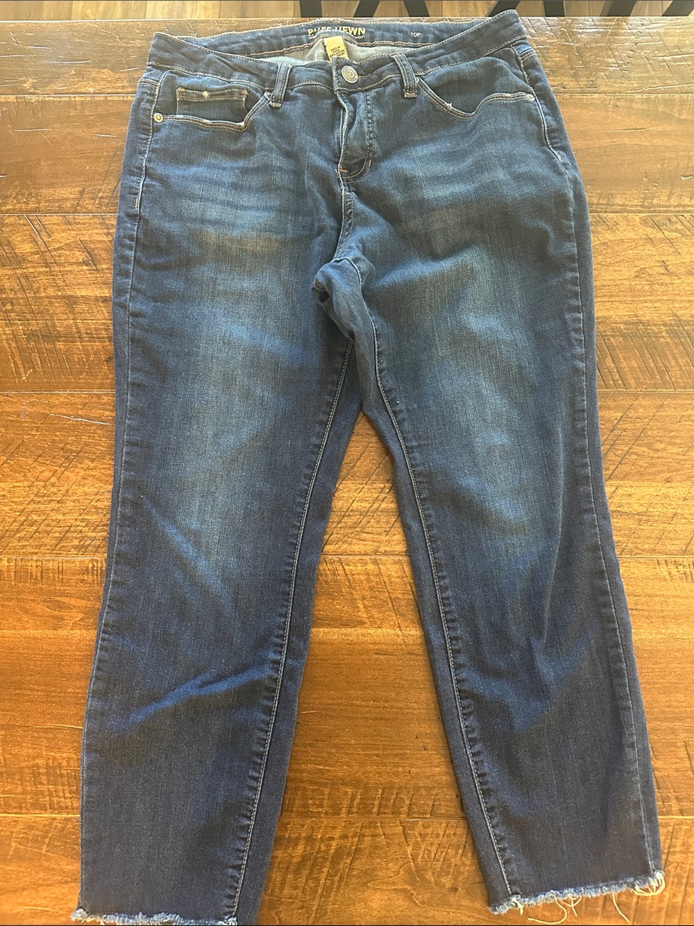Ruff Hewn Dark Blue Cropped Ankle Jeans